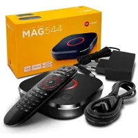 Infomir MAG 544 UHD 4K Linux IP-Receiver (LAN, HDMI, USB, Dolby Digital+, IP-Mediaplayer, Schwarz)