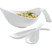 Villeroy & Boch Schale "Salat-Set Flow 3er Set weiß", weiß, Schüsseln, Schale