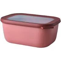 Mepal Multischüssel Cirqula - Mikrowellengeschirr - Multikom rechteckig 1500 ml - Vivid mauve - Meal prep box - Frischhaltedosen mit Deckel