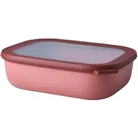 Mepal Multischüssel Cirqula - Mikrowellengeschirr - Multikom rechteckig 2000 ml - Vivid mauve - Meal prep box