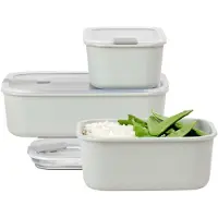 Mepal EasyClip Set Frischhaltedose 3-teilig (2x 700 ml + 1500 ml) - Nordic white - Meal prep boxen - Frischhaltedosen mit Deckel