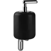 Gessi Goccia Seifenspender zur Wandmontage in GRES schwarz, 38014