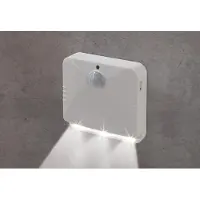 Easymaxx LED-Sensorlicht - eckig - Mit Bewegungsmelder - 2er-Set - weiß LED Nachtlicht mit Bewegungsmelder Sensor Licht Nachtlampe Batteriebetrieb