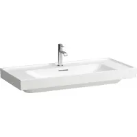 Laufen Meda Aufsatzwaschtisch, geschliffen, Ablage beidseitig, 1000x460mm, 3 Hahnlöcher, mit Überl