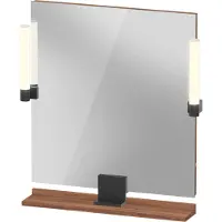 Duravit Sivida Spiegel, Diamantschwarz Matt, 650x36x650mm, Aufsatzleuchte, Sensorschalter, Netzanschluss, SV74210BD790000
