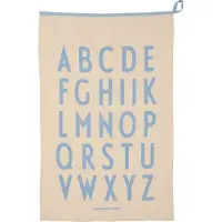 Design Letters - Premium Classic Geschirrtuch, natural / light blue
