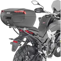 Givi TOPCASE E46 RIVIERA MONOLOCK PLATTE 46L Schwarz/Rot blau