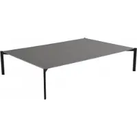 Brafab Loungetisch Hallavara 112 x 35 x 162 cm Edelstahl Kunststein Anthrazit Schwarz