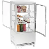Bartscher Mini-Kühlvitrine 75L2T weiß