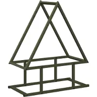 vidaXL Brennholzregal Olivgrün 50x25x60 cm Kaltgewalzter Stahl