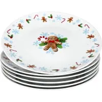 MamboCat 6x Candyman Speiseteller Porzellan 6 Personen Essteller Weihnachten eisblau