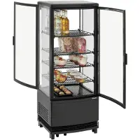 Bartscher Mini-Kühlvitrine 98L2T schwarz