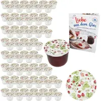 MamboCat 100er Set Sturzglas 230ml Einmachglas Wald-Erdbeere Deckel DiamantZucker-Rezept