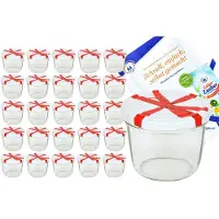 MamboCat 25er Set Sturzglas 230 ml To 82 Schleifendekor Deckel incl. Diamant Gelierzauber Rezeptheft