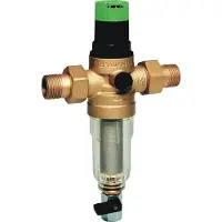 Resideo Braukmann Mini-Plus-Filter mit Druckregler, 1/2 Zoll, mit Spülung