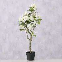 Boltze Kunstpflanze "Hortensie" in Grün/ Weiß - (H)90 cm - onesize