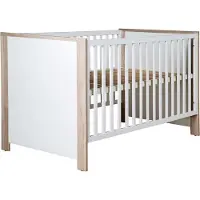 Roba Kombi-Kinderbett 'Olaf', 70x140 cm, weiß, natur, höhenverstellbar, 3 Schlupfsprossen, umbaubar