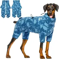 OEM Hundepyjama aus Fleece, vierbeinig, mit Reißverschluss und verstellbarem Kragen