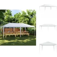 vidaXL Partyzelt 4 x 6 m Weiß - Pavillons & Partyzelte