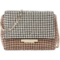 Ted Baker Umhängetasche Abendtasche Gliters Crystal Mini Crossbody Bag Gold - Col silberfarben