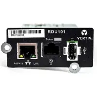 Vertiv IntelliSlot RDU101, Eingebaut, Kabelgebunden, Ethernet, 100 Mbit/s, Schwarz
