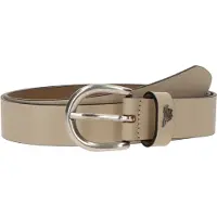 Mustang Ledergürtel "Harper", Damen, Gr. 95, beige, Rindsleder, Gürtel Ledergürtel, schmale Form, 2,5 cm breit, aus Rindsleder, mit ovaler Schließe