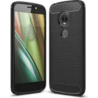 König Design Hülle Handy Schutz für Motorola Moto E5 Case Cover Bumper Carbon Optik Schwarz