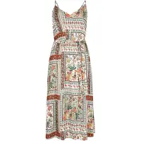 Apricot Midikleid "Tropisches Cami-Kleid" mit Schaldruck