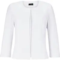 Goldner Kurzgröße: Eleganter Jersey-Kurzblazer in weiß | Gr.: 23