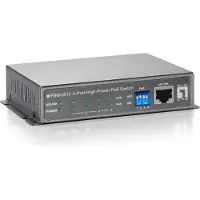 Level One 5-Port-Fast Ethernet-PoE-Switch, 4 PoE-Ausgängen, 120W, Fast Ethernet (10/100), Vollduplex, Power over Ethernet (PoE)