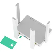 Keenetic Runner 4G (KN-2212) N300 Mesh-WLAN-4G-Router mit einem 4-Port-Smart-Switch, Wi-Fi 4 (802.11n), Einzelband (2,4GHz), Ethernet/LAN, 4G, Grau, Weiß, Tabletop-Router