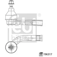 FEBI BILSTEIN Spurstangenkopf Spurstange für VOLVO V60 II (225, 227) Vorne Links 196317