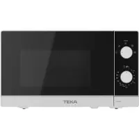 Teka MW FS20 WH, Arbeitsplatte, Solo-Mikrowelle, 20 l, 700 W, Drehregler, Schwarz, Weiß
