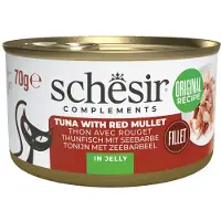 Schesir Thunfisch mit Meerbarbe (Gelee) Nassfutter Katze (Dosen)