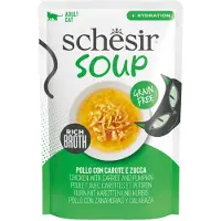 Schesir Cat Soup Huhn mit Karotten und Kürbis Nassfutter Katze (Beutel)