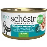 Schesir Thunfisch mit Bernsteinmakrele (Gelee) Nassfutter Katze (Dosen)