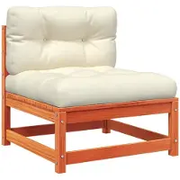 vidaXL Gartensofa ohne Armlehnen mit Kissen Wachsbraun Kiefernholz
