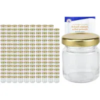 MamboCat 200er Set Sturzglas 53 ml To 43 goldener Deckel incl. Diamant Gelierzauber Rezeptheft