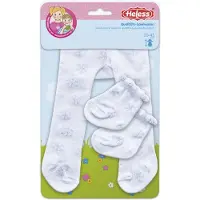 Heless Puppenstrumpfhosen und -socken Polyester weiß/silber 28-35 cm