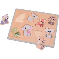 Jouéco Holztiere Puzzle Wildies Family - Lernspielzeug für Kinder