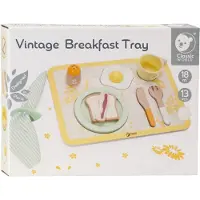 Classic World Vintage-Frühstücksset aus Holz mit Tablett, 13-tlg.