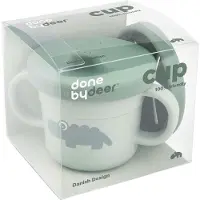 Done by Deer Foodie Snack- & Trinkbecher Croco, Green