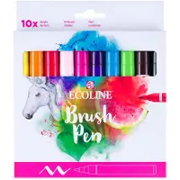 Ecoline Talens - Ecoline Brush Stift, 10er-Pack, klar