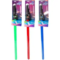 Toi-Toys Lustiges ausziehbares Lichtschwert mit Sound