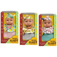 Lobbes Babypuppe Geschenkbox Puppe mit Sound und Frucht-Outfit 18 cm Spielzeug