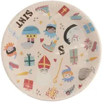 Folat Einwegteller - Sint en Pieten - 18 cm - 8 Stück