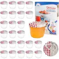 MamboCat 25er Set Sturzglas 230 ml To 82 Holz Herz rot Deckel incl. Diamant Gelierzauber Rezeptheft