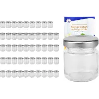 MamboCat 50er Set Sturzglas 53 ml To 43 silberner Deckel incl. Diamant Gelierzauber Rezeptheft