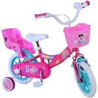 Volare Barbie Kinderfahrrad - Mädchen - 12 Zoll - Rosa - Zwei Handbremsen