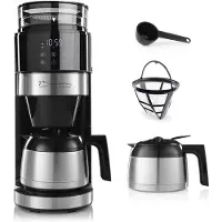DS Produkte Barista Filterkaffeemaschine Touch Iso mit Mahlwerk und LED-Touchdisplay - 800W